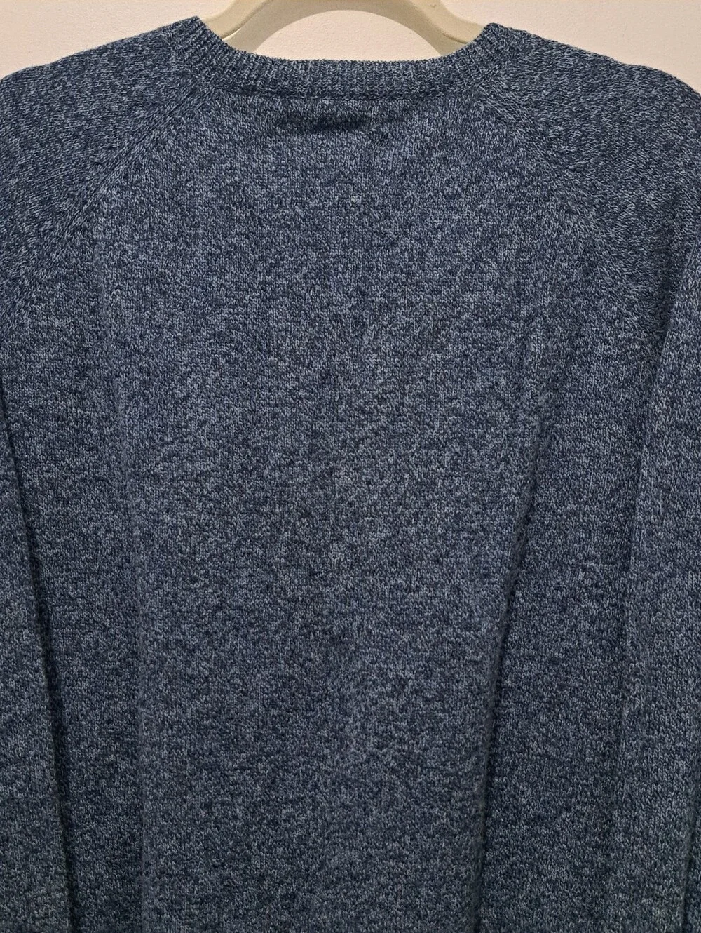 J.Crew Lambswool V- Neck Lightweight Speckled Pull Over Sweater XL Dark Blue